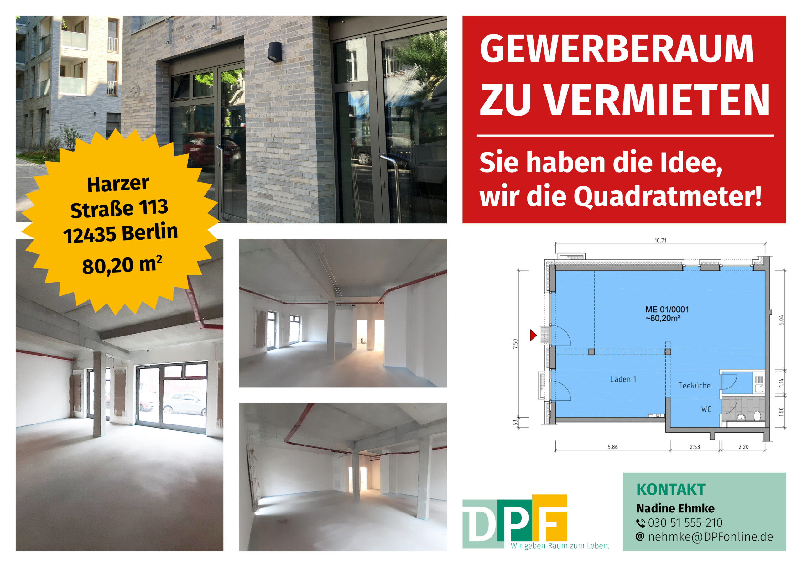 Gewerbefläche in Alt Treptow zu vermieten